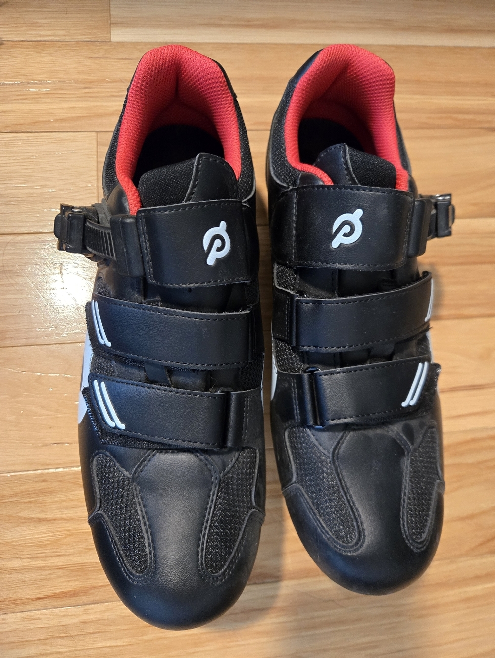 NEW! Peloton Black Cycling Shoes with Red Lining